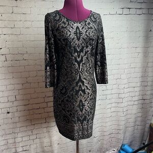 Altar’d State size medium long sleeve black mini dress with glitter design